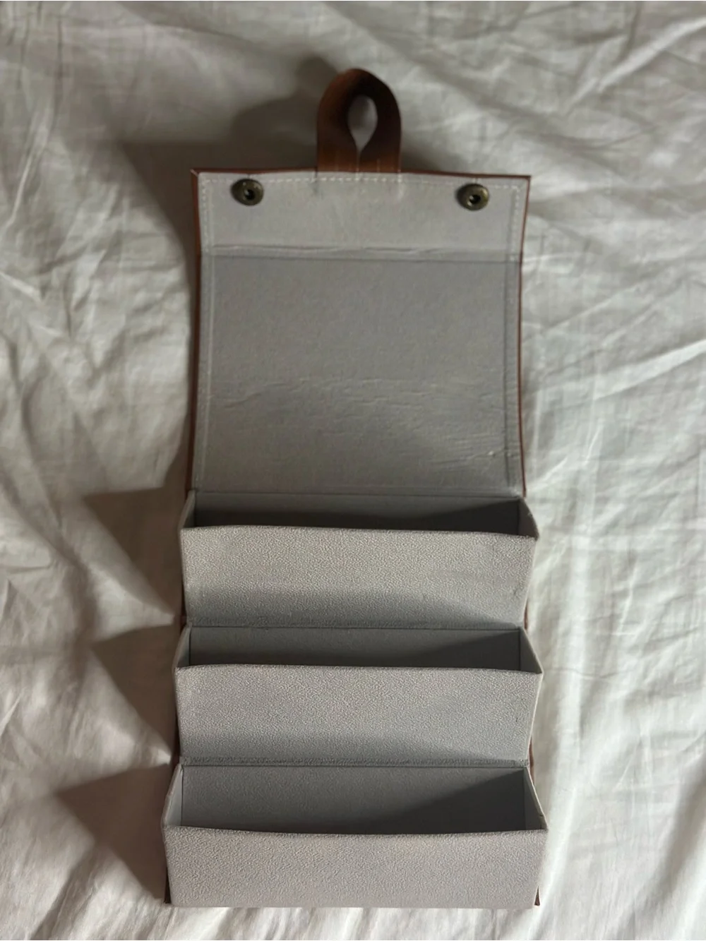 Brown Folding Sunglasses Case | Holds 3 Pair of Glasses &/or Sunglasses